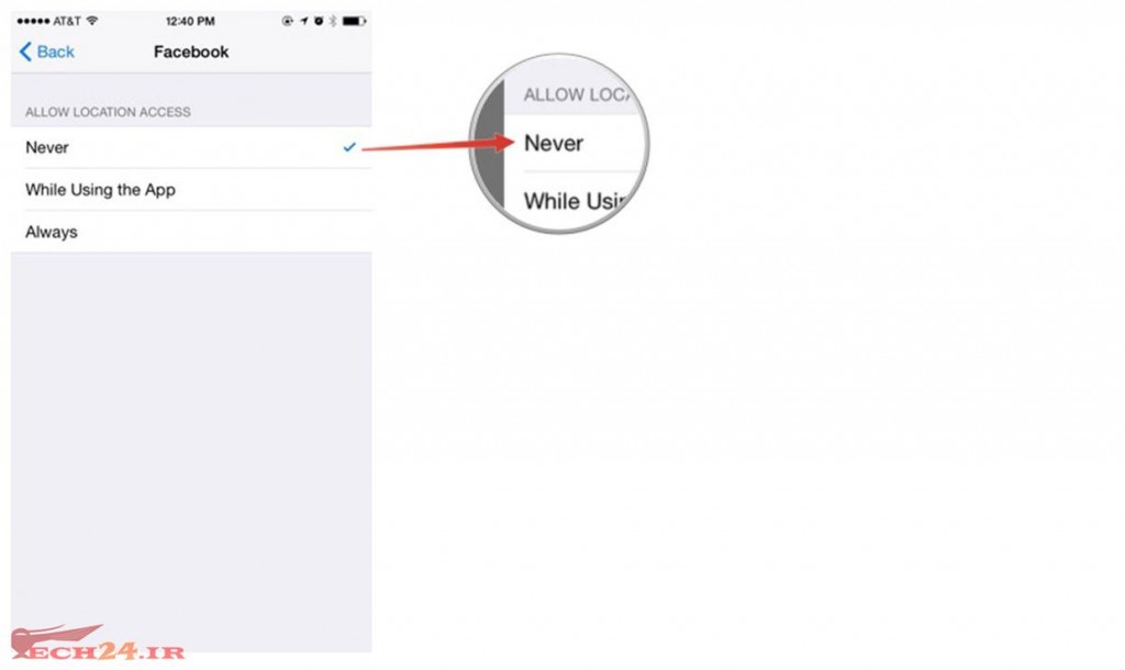 محدود کردن دسترسی فیسبوک بر آیفون شما !