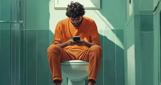 استفاده از موبایل در توالت