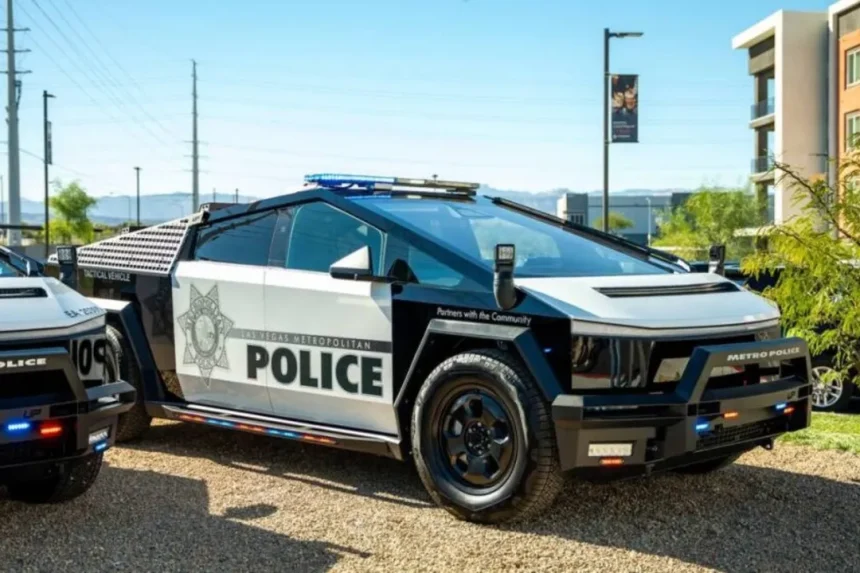 سایبرتراک تسلا در خدمت پلیس