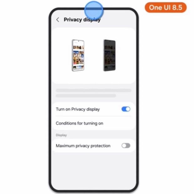 نمایشگر خصوصی گلکسی S26 اولترا