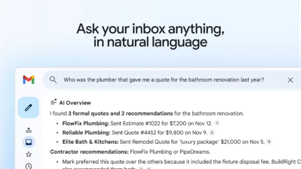 هوش مصنوعی در جیمیل