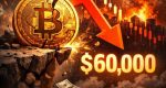 سقوط قیمت بیت کوین به کانال ۶۰ هزار دلار