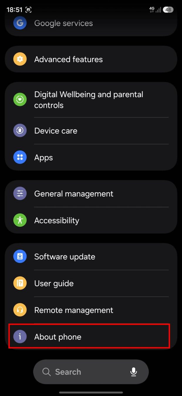 Device Care سامسونگ