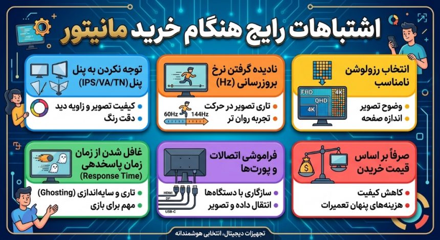 اشتباهات رایج هنگام خرید مانیتور